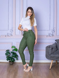 Calça Feminina para Trabalho com Cinto e Bolso